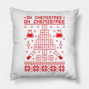 Oh Chemistree Oh Chemistree Chemistry Ugly Sweater Pixel Pillow