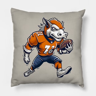 Horse Touchdown American Football Pillow