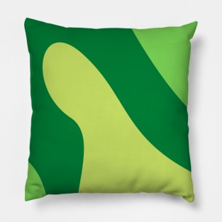 Boho abstract earth green swirl pattern Pillow