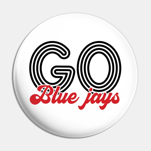 Go Blue Jays - Football Pin by Zedeldesign