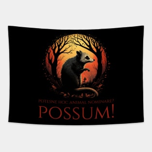 Potesne Hoc Animal Nominare? Possum! - Classical Latin Pun Meme Tapestry