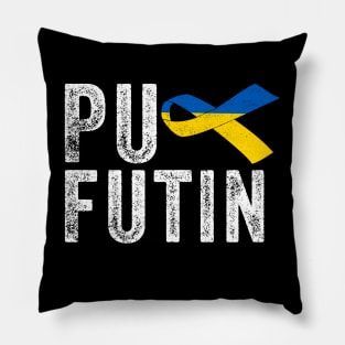 Puck Futin Ukraine Ribbon Stand With Ukraine Support Ukraine Pillow