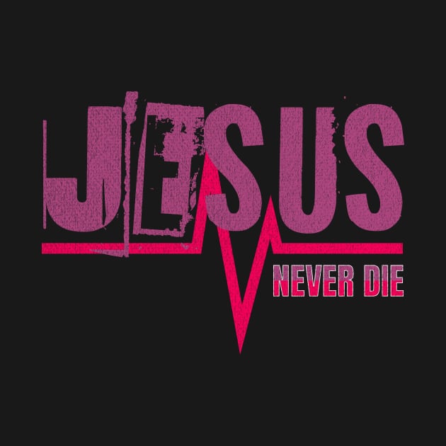 Jesus - Never Die - Pink - Streetwear by Inspired Saints