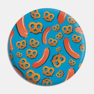 Sausage and Pretzel pattern Pin