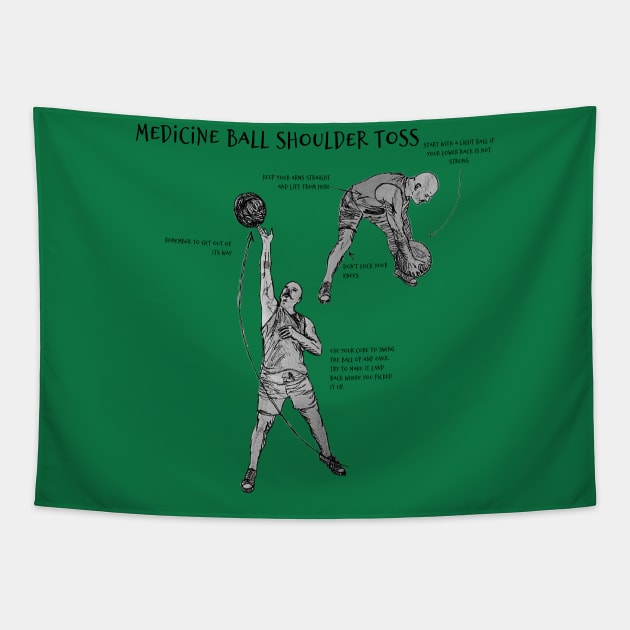 Medicine Ball Shoulder Toss Tapestry by DiPEGO NOW ENTERTAiNMENT