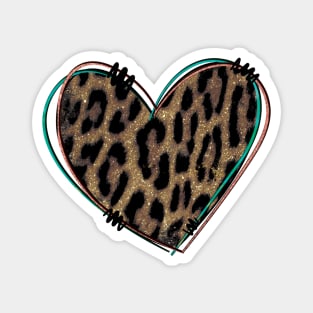 heart leopard Magnet