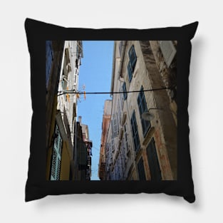 A View of Corfu Town, Greece Pillow