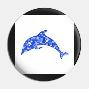 Dolphin with Starfish and Sea Shells Pin