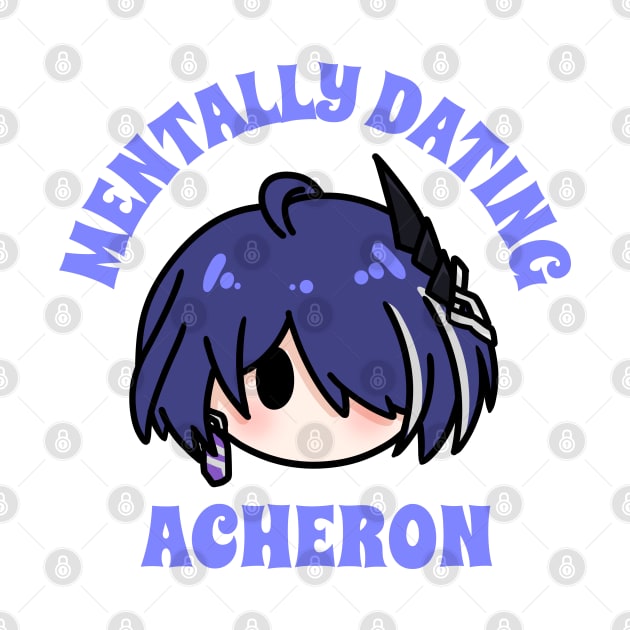 Mentally dating Honkai star rail acheron chibi typography | Morcaworks by Oricca