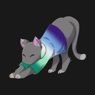 Gay cat stretching T-Shirt