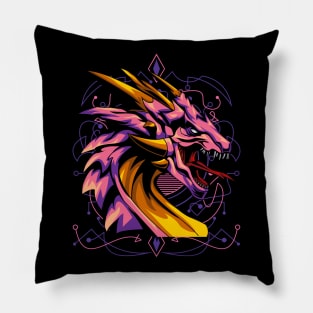 dragon head classic retro Pillow