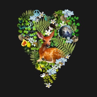 Botanical Heart, Save the Planet T-Shirt