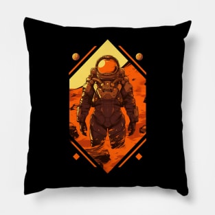 Martian Marine on the Red Planet - Scifi Pillow
