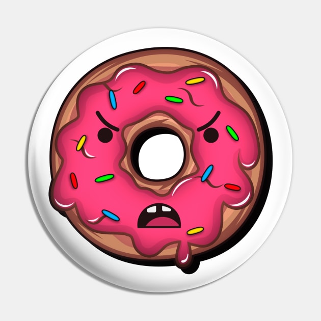 Angry Donut Pin by MadDesigner