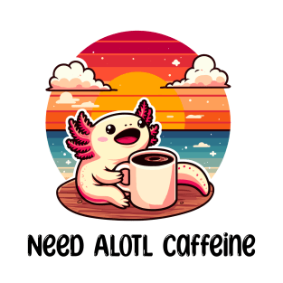 Kawaii Axolotl Coffee Lover T-Shirt