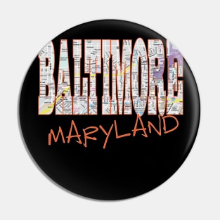 Fun Cool Baltimore Maryland Pride Proud Street Map Pin