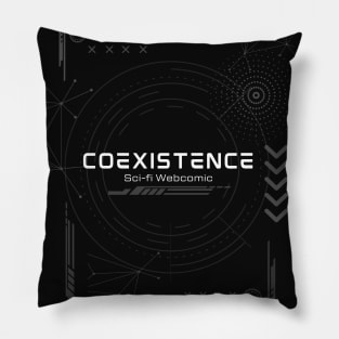 Coexistence tech wear logo dark Pillow