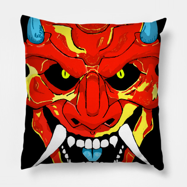 Get Wallpaper Red Oni Mask Mask Design Kissen Teepublic De For Android
