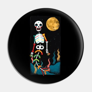 mermaid skull moonlight Pin