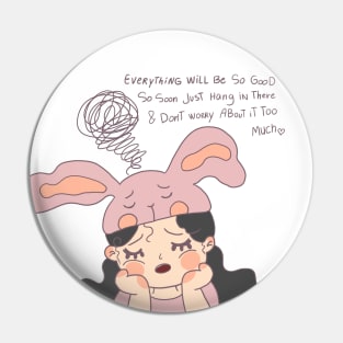 Overthinking girl Pin