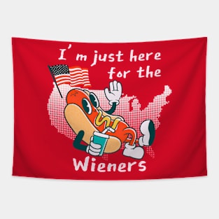 I'm Just Here For The Wieners Tapestry