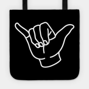 Shaka Minimal Cool Hand Sign for Surfing Culture Tote