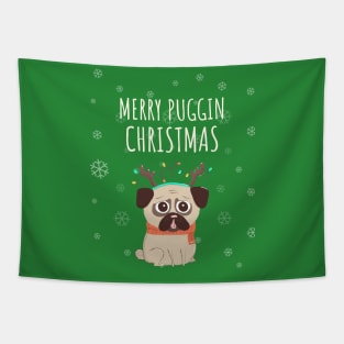 Pug Christmas Tapestry