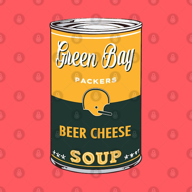 Green Bay Packers Soup Can by Rad Love