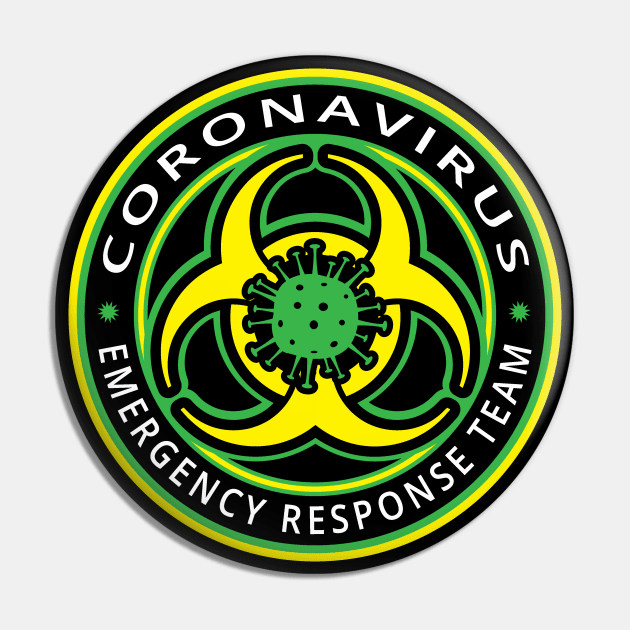 Coronavirus Emergency Response Team Pin by Illustratorator