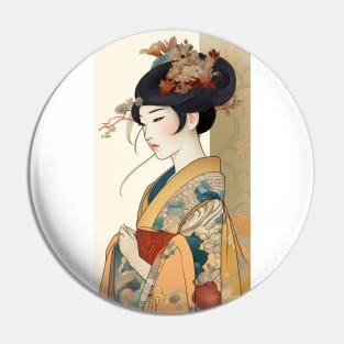 Japanese Lady in Kimono - No.3 Pin