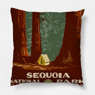 Sequoia National Park - Vintage Travel Pillow