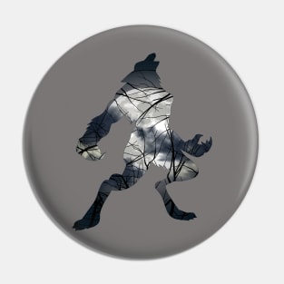 Werewolf Wolf Moon Werewolf Silhouette Halloween Costume Boys Pin