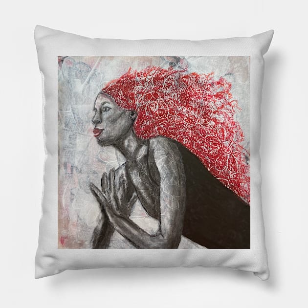 Siren Pillow by DeborahMcGrath