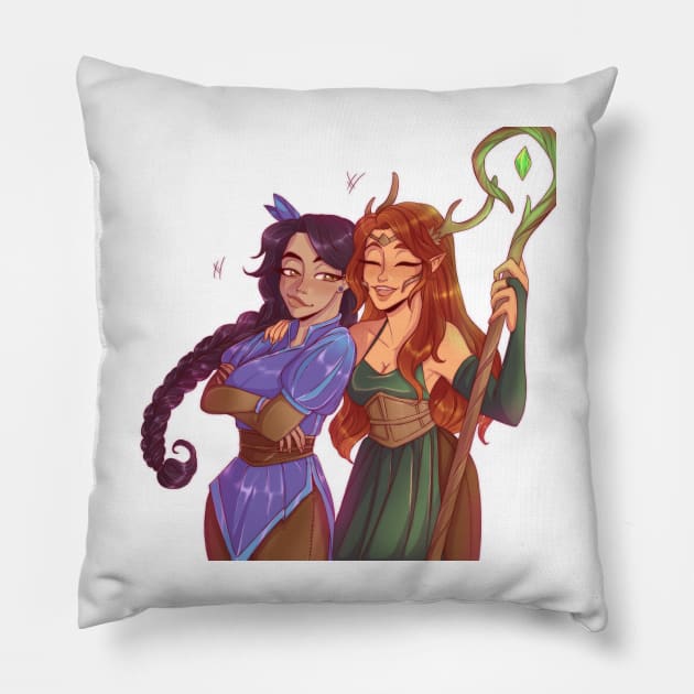 Vex and Kiki Pillow by Itsacuteart