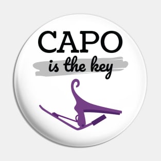 Capo is the Key Purple Capo Light Theme Pin