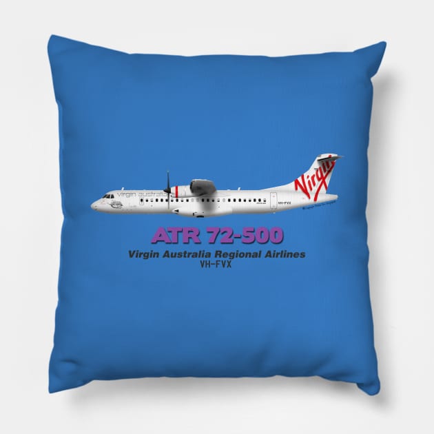 Avions de Transport Régional 72-500 - Virgin Australia Regional Airlines Pillow by TheArtofFlying