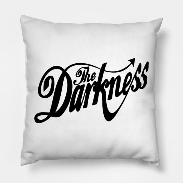 The Darkness Band Black Text Pillow by KAM Std