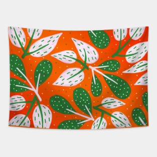 Orange green oshu Tapestry