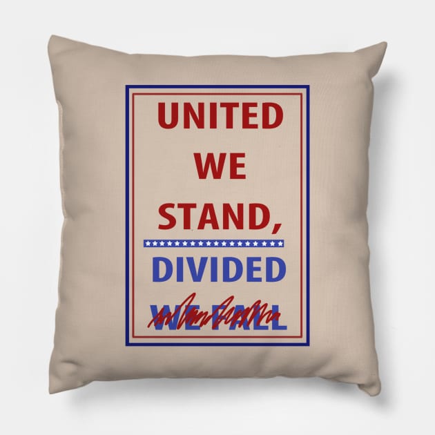 United We Stand the Late Show Stephen Colbert T-Shirt Pillow by osaya