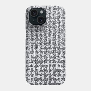 Monochrome Maze pattern Phone Case