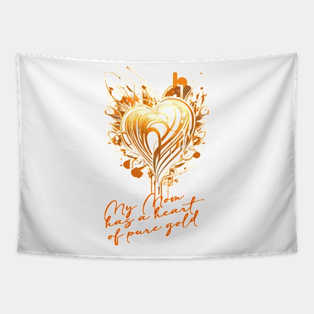 For a mom with a heart of gold: If you can't find the words to express all your affection for your mom, try with this design Tapestry by Quick Beach