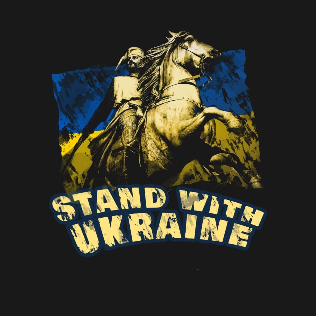 Stand With Ukraine - Ukrainian Flag by Area31Studios