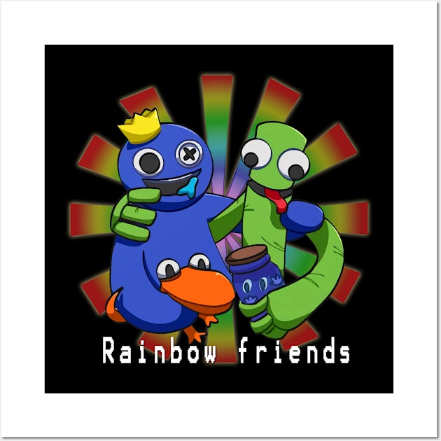 Blue Rainbow Friends Canvas Prints for Sale