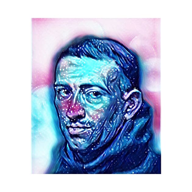 William of Ockham Snowy Portrait | William of Ockham Artwork 9 by JustLit