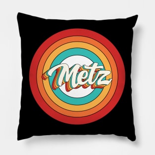 Metz Name Shirt Vintage Metz Circle Pillow