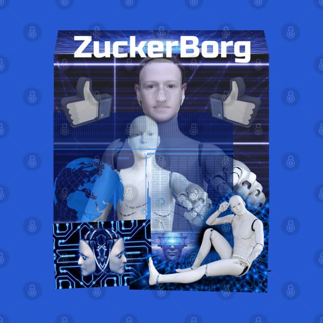 Zucker-Borg Cyborg AI Robot Poster by blueversion