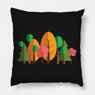 Autumn Trees Nature Forest Pillow