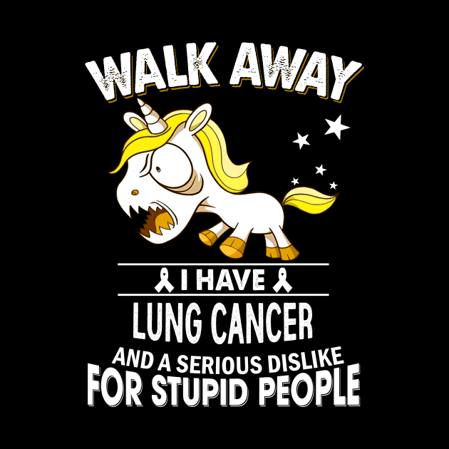funny lung cancer grumpy unicorn warrior by TeesCircle