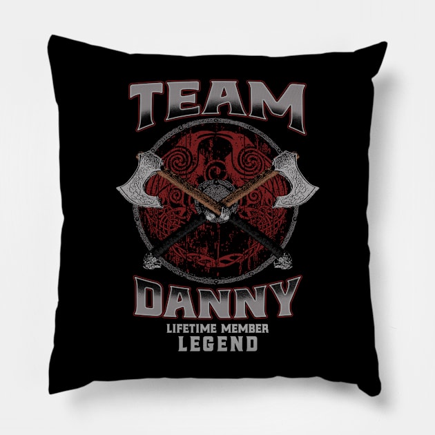 Danny Name - Lifetime Member Legend - Viking Pillow by Stacy Peters Art