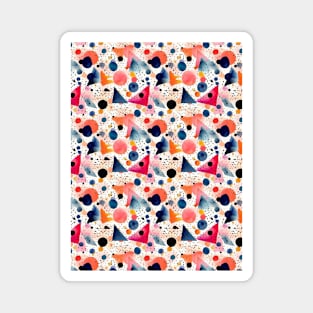 Geometric watercolor shapes Magnet